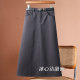 Thickened woolen pocket skirt for Autumn and winter for women 2024 new high-waisted slim mid-length skirt long skirt umbrella skirt