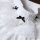 White bow lace spliced ​​cake skirt summer 2025 new sweet A-line puffy skirt