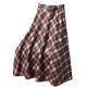 Retro pocket plaid skirt for women 2025 spring and autumn new small high-waisted slim skirt for women