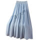 Ouruo style irregular splicing bow skirt 2025 spring and summer new high-waisted slim A-line long skirt