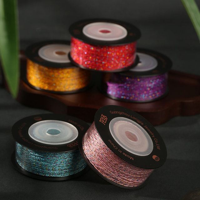 Dragon knot 12-strand starry sky thread sprinkled with gold handmade DIY material bracelet jewelry weaving multi-color environmentally friendly high temperature does not fade