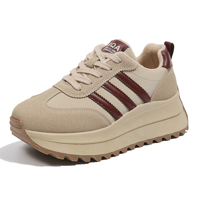 Thick-soled dad shoes for women 2025 new spring super hot and high-rise casual Forrest Gump shoes versatile German training sports shoes