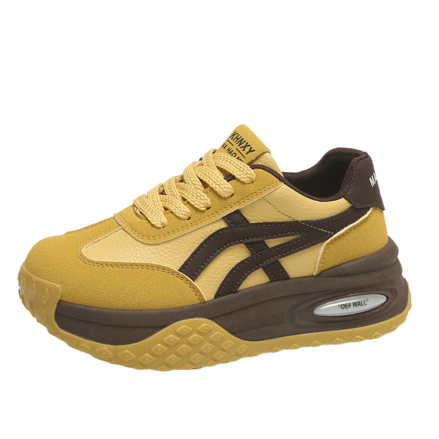 Thick-soled Forrest Gump shoes for women in 2025 spring new small body heightened casual sports shoes lightweight moral training daddy shoes