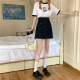 Niche design high -waisted denim skirt female summer 2022 new large size, thin A -line skirt bag hip skirt