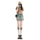 American hot girl hip skirt denim short skirt for women in summer high waist anti-exposure large size slimming A-line skirt trendy