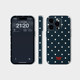 
Polka dot denim blue suitable for iPhone16 Apple 17 promax mobile phone protective case new case 15 autumn and winter huge and beautiful 14 simple Korean ins style 13 niche will not hit the shell art