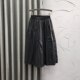 Korean style white elastic waist casual splicing skirt for women in summer fashion loose and fashionable A-line large sway midi skirt