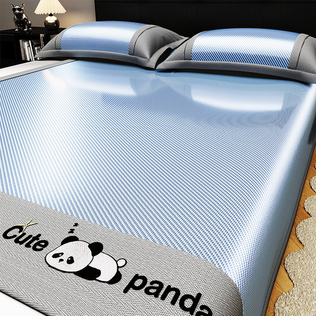 Cartoon A-class mother-child grade ice silk mat summer air conditioning soft mat bed cover style machine washable student dormitory single person