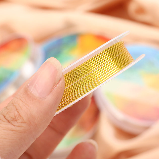 Copper wire DIY handmade jewelry beaded metal braided material wrap wire finning fixed wire handmade hairpin