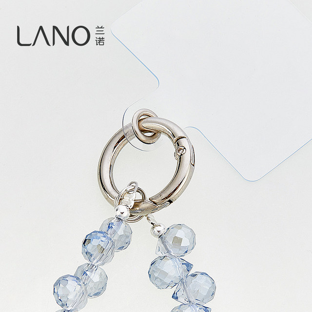 Lannuo Crystal Mobile Phone Hanging Chain Women's Beaded Wrist Lanyard 2025 New Light Luxury Exquisite High-end Sense Pack