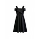 French Hepburn style black strapless dress for women summer 2025 new style slimming suspender skirt for small fat mm
