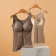 
Women's 2025 new autumn, chest pad plus velvet thickened inner wear integrated fixed cup underwear winter