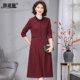 High-end wool dress for women in autumn and winter 2025 new doll collar middle-aged and elderly mothers festive wedding banquet mink velvet skirt
