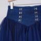 
Lan*ko*zhuo*ya denim mesh spliced ​​skirt for women with high waist slim A-line skirt versatile temperament short skirt pants