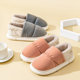 Men's winter indoor heel warm thick-soled home down waterproof cotton slippers for women that can be worn outside