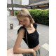 Chenmi Fan Lace sling top for women short slim design summer white sleeveless shirt