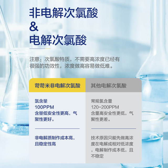 Caustic rice hypochlorous acid disinfection spray sterilization household indoor environment suitable for pregnant women and infants non-electrolytic no-wash odor removal