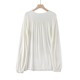 R2 European and American Foreign Trade Captain's Autumn Loose Knit Soft Top Soft Top Sleeples Sleeve Sleeve White White Lace Switch Women's T -shirt