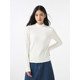 Hot air base shirt for women simple slim fit and slim half high neck long T-shirt 2024 winter new style for women casual commuting