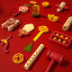 Muwanshijia solid wood Chinese style weekly grab props and supplies set one year old gift draw lots birthday arrangement full set of carpets