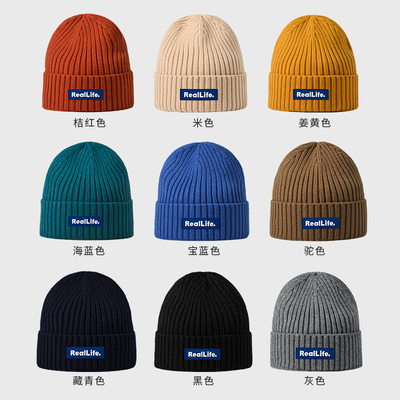 taobao agent Knitting hat men and women hats in autumn and winter tide brand Baotou hats, cold and warm cold hats, cotton hats, winter couple wool hats
