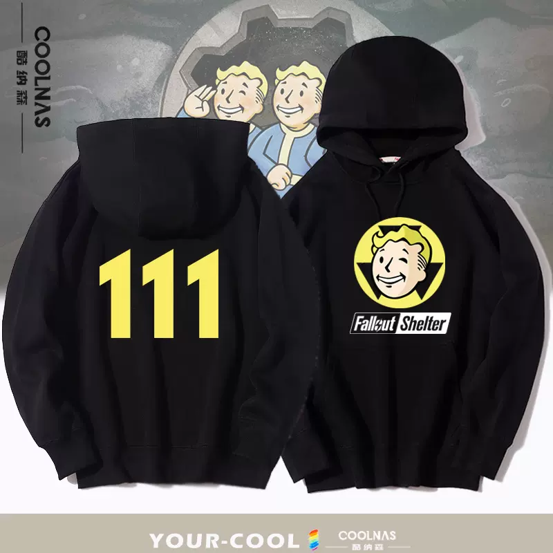 Ps4游戏fallout周边辐射4哔哔小子连帽卫衣男春秋季学生 Ps4游戏fallout周边辐射4哔哔小子连帽卫衣男春秋季学生