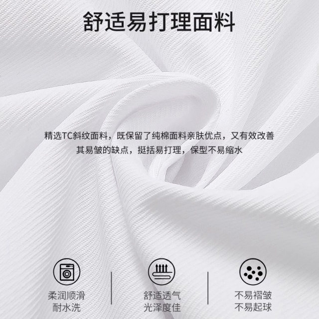 White shirt Female long sleeves spring and autumn and winter work clothes plus velvet warm formal clothes blue striped professional clothes black lining inch
