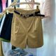 Large size casual shorts for women in summer 2025 loose fat girl mm overalls high waist slimming wide legs five-point mid-sized pants