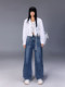 Tuogu white workwear short jacket for women spring 2025 new fashionable short windbreaker sports jacket top C50718
