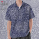 Cashew pattern totem ethnic style large-size short-sleeved shirt men's and women's fashion brand ins pussy shirt design without boundaries