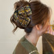 Retro contrasting triangle large shark clip hair volume large hair clip female high-end 2025 new hair clip