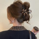 Temperament leopard print flower hairpin grabber women's 2025 new high-end sense back head hair large shark clip