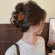 Cute and cute little bear clip women's 2025 new high-end shark clip hair clip back head hair dress clip