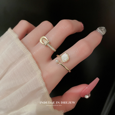 taobao agent One size adjustable ring, advanced sophisticated jewelry, accessory, on index finger, high-quality style