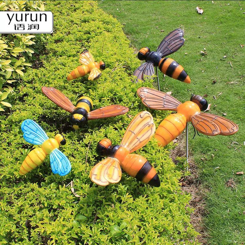 户外花园装饰庭院景观摆件仿真动物蜜蜂玻璃钢雕塑园林造景摆设