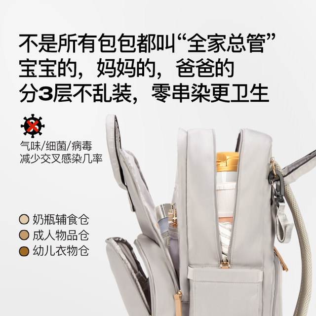 ALAMOM Mommy Bag Maternal and Baby Extra Large Capacity Lightweight Shoulder Fashion New Style Outdoor Multifunctional Mom and Dad Bag