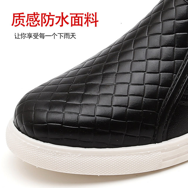 Waterproof plastic shoes women's low-top rain boots kitchen non-slip water shoes casual short-tube shallow-mouth rain boots plus size 41-44