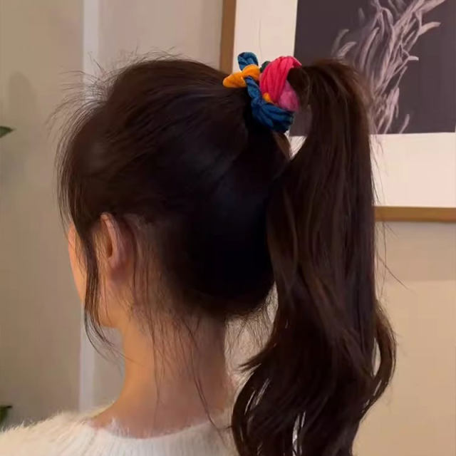High elastic hair ring durable 2025 new high-end braided hair rope head rope for women high ponytail rubber band headdress