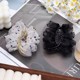 
2025 spring and summer new pleated mesh banana clip high-end temperament versatile simple and elegant meatball clip hair accessories