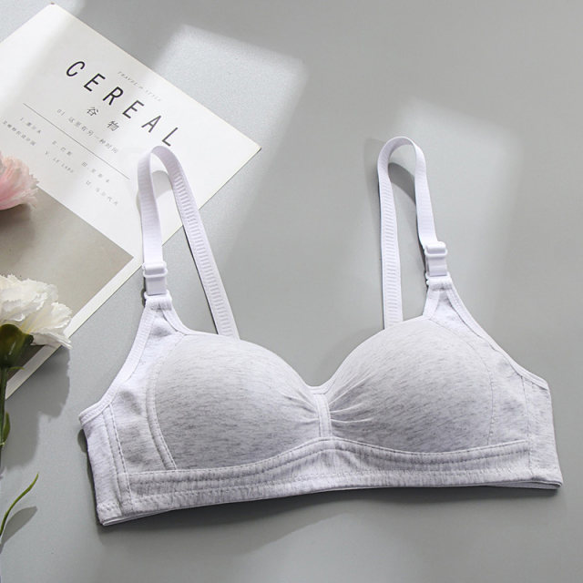 Simple bra women gathered underwear for girls with thin big breasts, small breasts without steel rings 16-18-24 years old