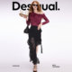 Desigual25 spring and summer new black lace multi-layer ruffled irregular slit mid-length skirt