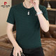 Pier Cardin high-end ice silk short-sleeved T-shirt for men's summer new round neck middle-aged quick-drying half-sleeved shirt T breathable thin
