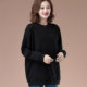 Pure cotton long-sleeved sweatshirt for women in spring and autumn clothes middle-aged mother casual loose T-shirt round neck base shirt jacket top trendy