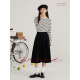 Early spring black and white striped long-sleeved bottoming top for women 2025 new spring and autumn round neck T-shirt loose bottoming shirt