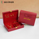 Red three-gold jewelry box, high-end engagement and wedding hardware jewelry gift box, wedding gold jewelry set box