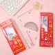 New transparent student ruler set creative cartoon elementary school student ruler triangle plate protractor four-piece set