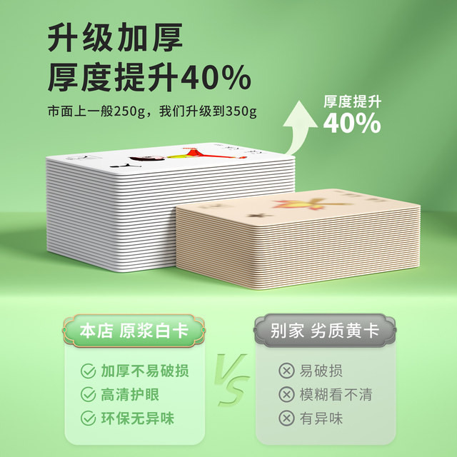 Kindergarten literacy card 3000 Chinese characters baby enlightenment literacy book 23-year-old children early education pictographic toys complete set