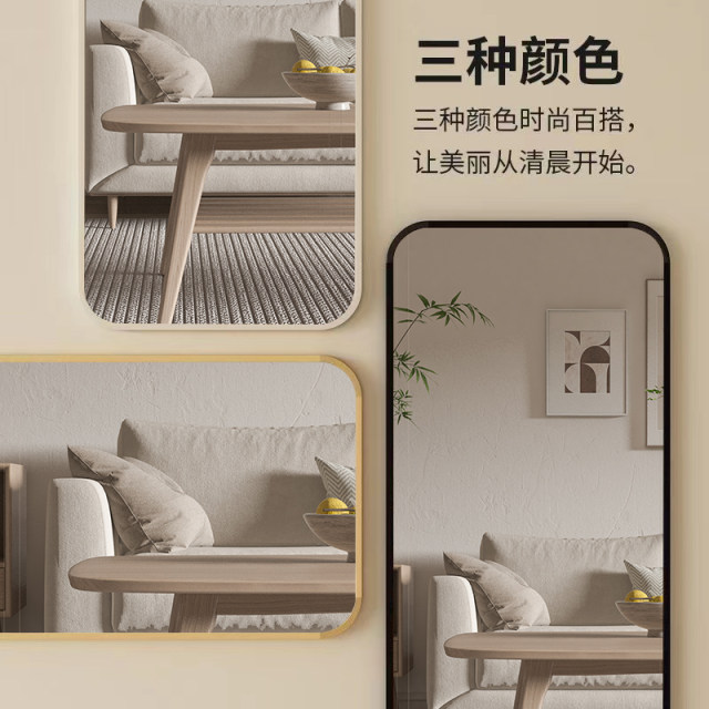 Full-length mirror, floor-to-ceiling mirror, home Internet celebrity dressing mirror, clothing store fitting mirror, girls' bedroom wall-mounted large mirror