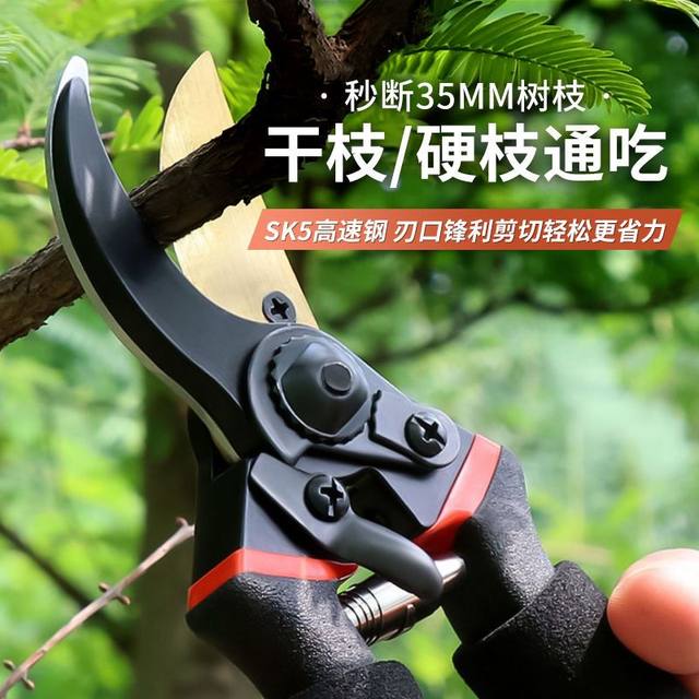 German-style scissors sk5 powerful gardening shears stainless steel labor-saving pruning fruit tree thick branches special scissors
