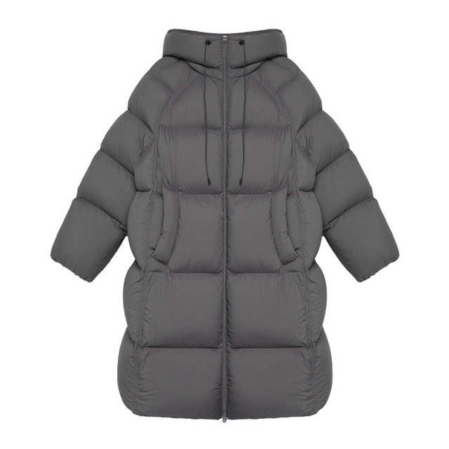 Customized Japanese nourishing nylon semicircle women's clothing [Sports] 2024 Winter thickened over -the -knee long down jacket female
